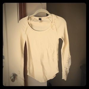 Waffle weave long sleeve shirt